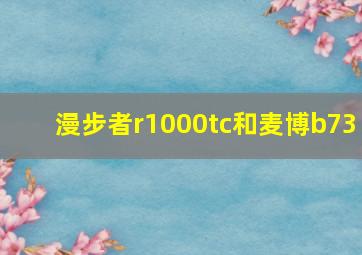 漫步者r1000tc和麦博b73