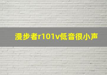 漫步者r101v低音很小声