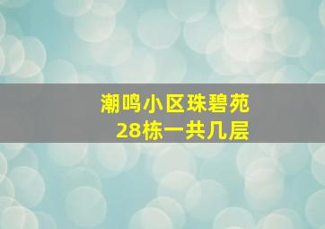 潮鸣小区珠碧苑28栋一共几层