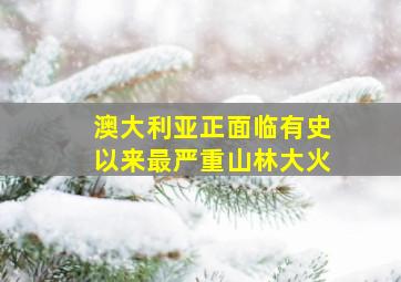 澳大利亚正面临有史以来最严重山林大火