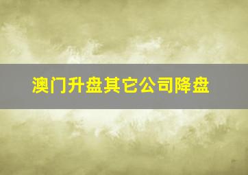 澳门升盘其它公司降盘