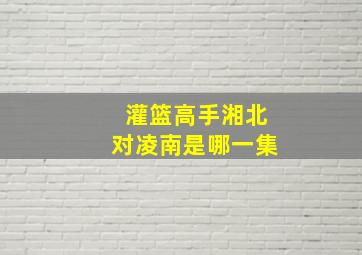 灌篮高手湘北对凌南是哪一集