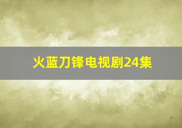 火蓝刀锋电视剧24集