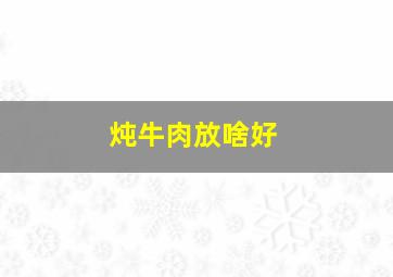 炖牛肉放啥好