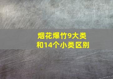 烟花爆竹9大类和14个小类区别