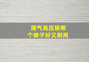 煤气高压锅哪个牌子好又耐用