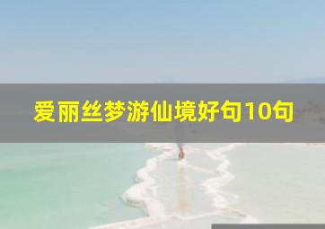 爱丽丝梦游仙境好句10句