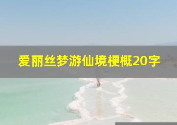 爱丽丝梦游仙境梗概20字