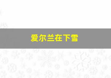 爱尔兰在下雪