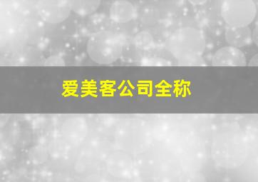 爱美客公司全称