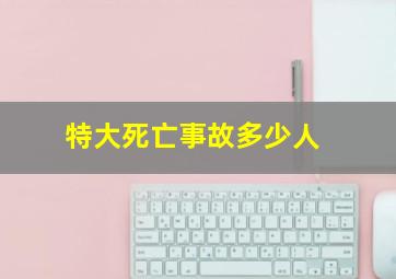 特大死亡事故多少人