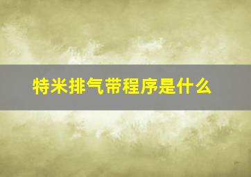 特米排气带程序是什么