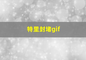 特里封堵gif