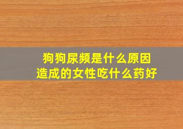 狗狗尿频是什么原因造成的女性吃什么药好