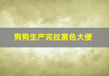 狗狗生产完拉黑色大便