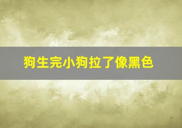 狗生完小狗拉了像黑色