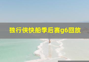 独行侠快船季后赛g6回放