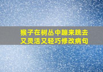 猴子在树丛中蹦来跳去又灵活又轻巧修改病句