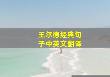 王尔德经典句子中英文翻译