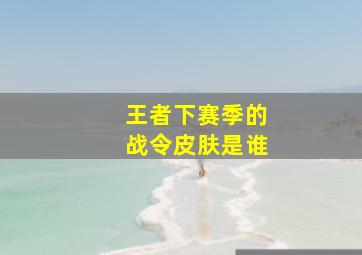 王者下赛季的战令皮肤是谁