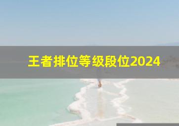 王者排位等级段位2024