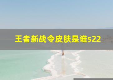 王者新战令皮肤是谁s22