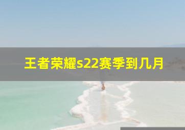 王者荣耀s22赛季到几月