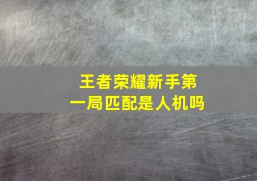 王者荣耀新手第一局匹配是人机吗