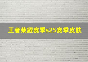 王者荣耀赛季s25赛季皮肤