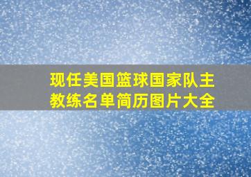 现任美国篮球国家队主教练名单简历图片大全