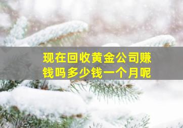 现在回收黄金公司赚钱吗多少钱一个月呢