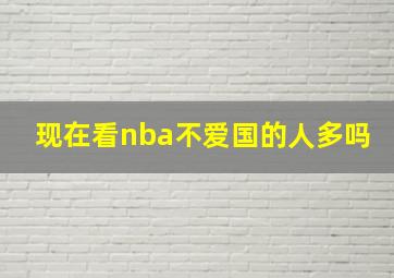 现在看nba不爱国的人多吗