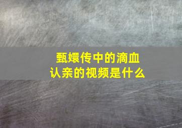 甄嬛传中的滴血认亲的视频是什么