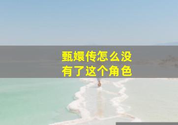 甄嬛传怎么没有了这个角色