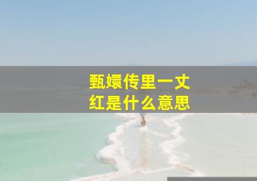 甄嬛传里一丈红是什么意思