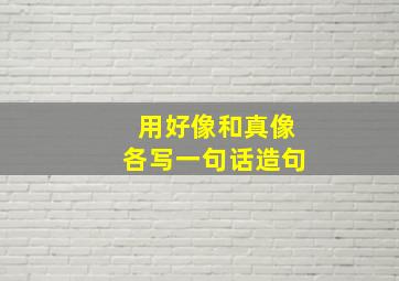 用好像和真像各写一句话造句