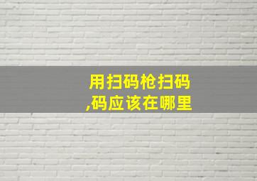 用扫码枪扫码,码应该在哪里