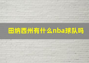 田纳西州有什么nba球队吗