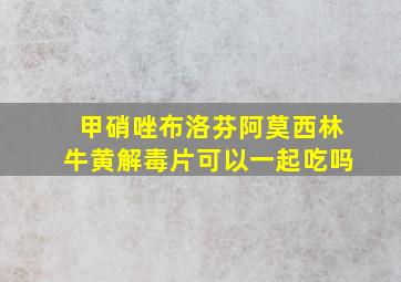 甲硝唑布洛芬阿莫西林牛黄解毒片可以一起吃吗