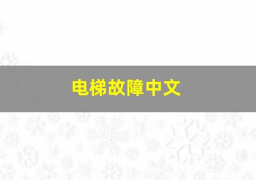 电梯故障中文