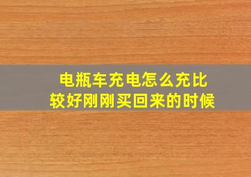 电瓶车充电怎么充比较好刚刚买回来的时候