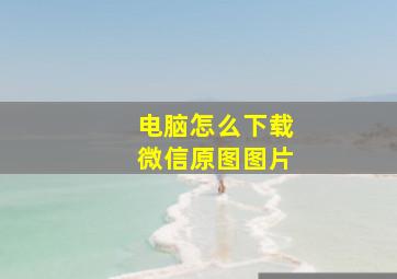 电脑怎么下载微信原图图片