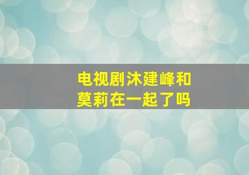 电视剧沐建峰和莫莉在一起了吗