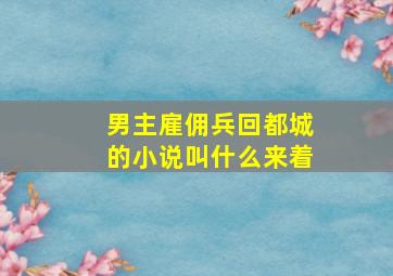 男主雇佣兵回都城的小说叫什么来着