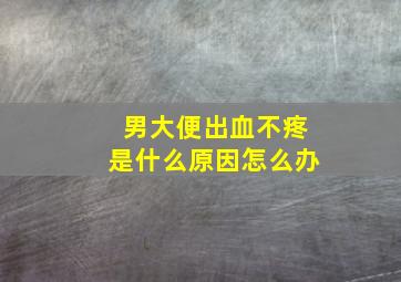 男大便出血不疼是什么原因怎么办