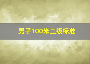 男子100米二级标准