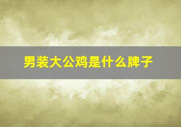 男装大公鸡是什么牌子