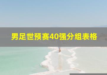 男足世预赛40强分组表格