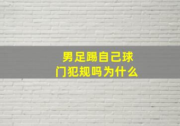 男足踢自己球门犯规吗为什么