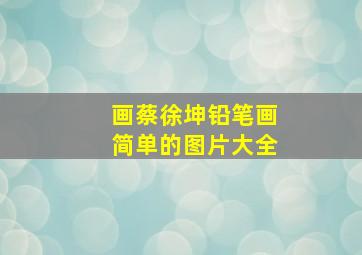 画蔡徐坤铅笔画简单的图片大全